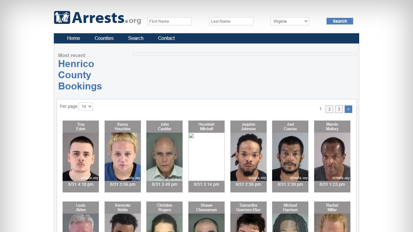 Henrico County Arrests and Inmate Search